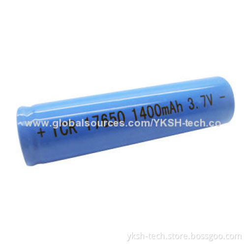 ICR17650 Cylindrical Li-ion Rechargeable Battery, 3.7V, 1,500mAh, Used for Laptop, High-quality